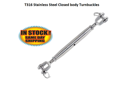 #ad T316 Stainless Steel Jaw Jaw Closed Body Turnbuckles $16.00