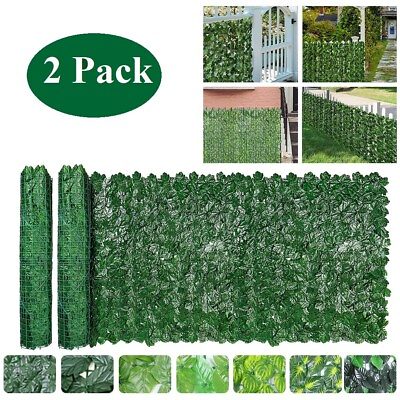 #ad 118quot;x39quot; Artificial Privacy Fence Wall Screen Faux Ivy Leaf Garden Decor $39.70