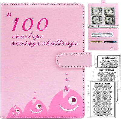 #ad 100 Envelopes Money Saving Challenge Budget Binder Budget Planner Book Easy and $10.15