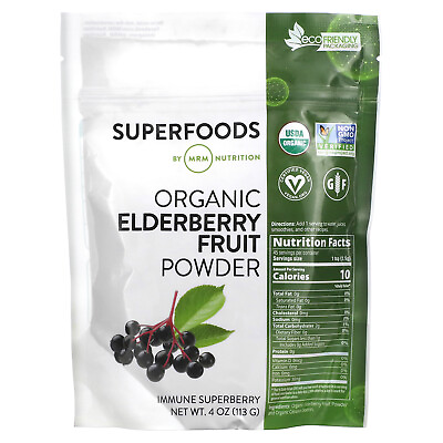 #ad Organic Elderberry Fruit Powder 4 oz 113 g $15.24