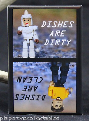 #ad Captain Kirk amp; Mugato Clean Dirty Dishwasher Magnet 2quot;x3quot;. Star Trek Minimates $6.39