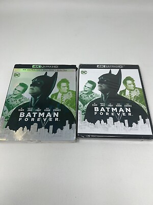 #ad Batman Forever 4K UHD Blu ray Blu ray w Slipcover WORN NEW SEALED $28.99