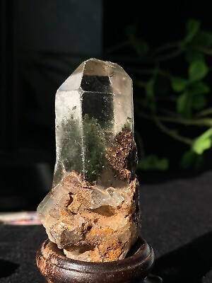 #ad Rare natural quartz transparent wrapped green ghost crystal natural decoration $36.00