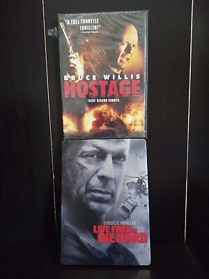 #ad Lot Of 2 Bruce Willis Live Free Or Die Hard Used And Hostage NEW DVD Trl8#92 $14.90