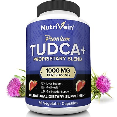 #ad Nutrivein TUDCA Liver Support Supplement 1000mg Liver Detox and Cleanse $26.99