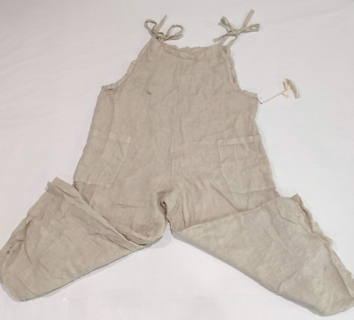 #ad Beachwood Baby Linen Women#x27;s Jumpsuit Size: One Size Fits Most Beige $95.99