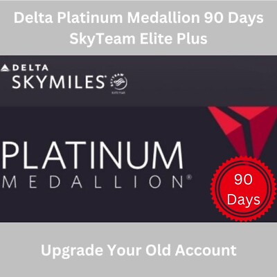 #ad Delta Skymiles Platinum Medallion amp; SkyTeam Elite Plus 90days $299.00