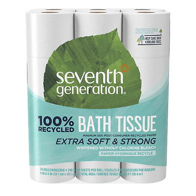 #ad Seventh Generation Toilet Paper 2 ply100% Recycled Paper without Chlorine Bleach $18.42