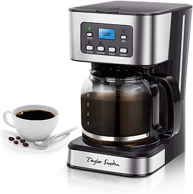 #ad Programmable Coffee Maker 4 12 Cups Drip Coffee Machine with Glass Carafe $55.99