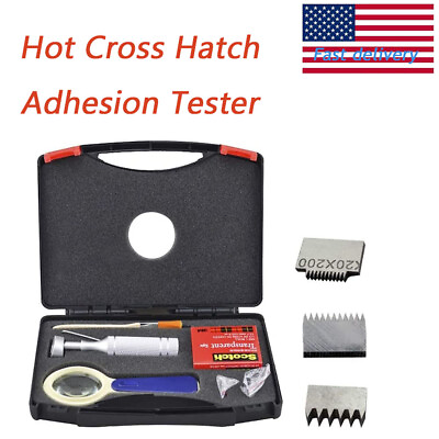 #ad New Hot Cross Hatch Adhesion Tester Cross Cut Tester Kit with 1 2 3mm Blades $52.89
