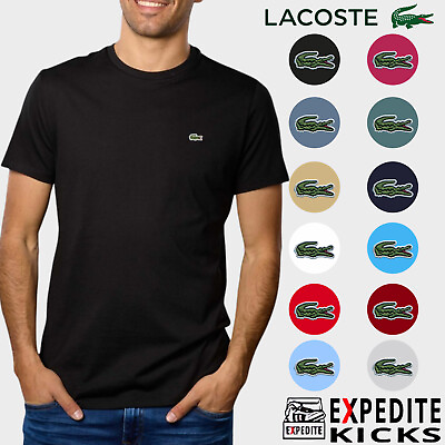 #ad Lacoste Authentic Pima Cotton Men#x27;s Short Sleeve Crew Neck Jersey T Shirt TH6709 $51.00