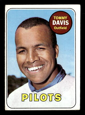 #ad 1969 Topps #135 Tommy Davis Seattle Pilots Vintage Baseball Card $1.97