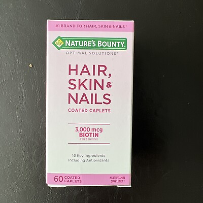 #ad Nature#x27;s Bounty Hair Skin and Nails 60 Caplets $9.50