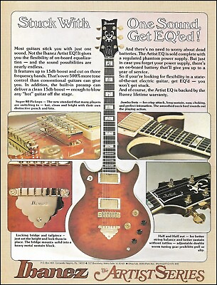 #ad 1978 Ibanez Artist EQ Series guitar advertisement original ad print $4.00