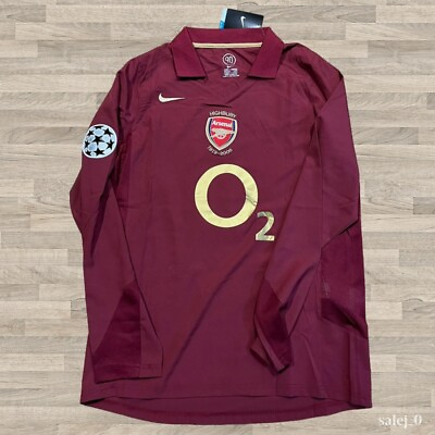 #ad FC Arsenal 2005 2006 Home Retro jersey Bergkamp #10 Long sleeve Men#x27;s L $73.00