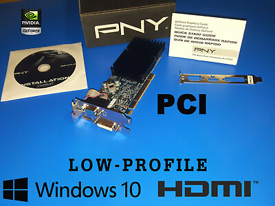 NEW Windows 10 Dell Dimension E3100c PCI Low Profile HDMI DVI VGA Video Card $59.89