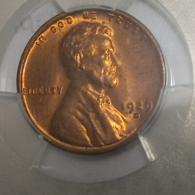 #ad 1929 D PCGS MS 64 RD Lincoln Wheat Cent $202.00