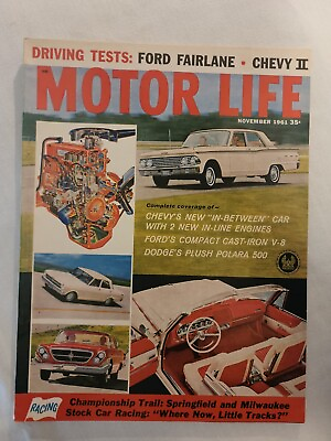 #ad 1961 November MOTOR LIFE Driving Test Ford Fairlane Chevy II CP40 $27.99