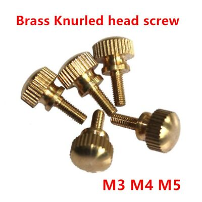 #ad Brass Thumb Screw Twist Knurled Head With Step Hand Tighten Bolts 5pcs Accessory $9.74