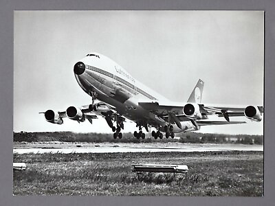 #ad LUFTHANSA BOEING 747 100 LARGE VINTAGE ORIGINAL AIRLINE PHOTO LH GERMANY 1 GBP 19.95
