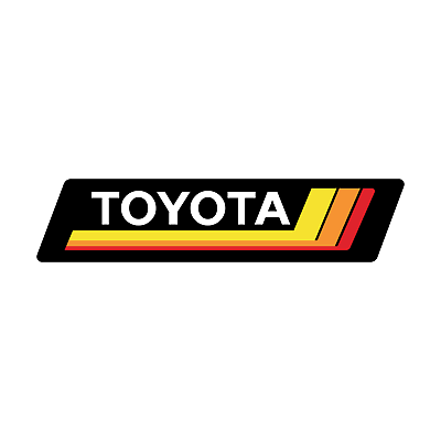 #ad TOYOTA Sticker Fits Retro Tacoma 4Runner Land Cruiser FJ Rav4 Set of 2 $4.49