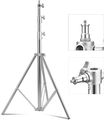 #ad Stainless Steel Light Stand 110quot; 2.8M Spring Cushioned Heavy Duty Tripod Stand $66.99