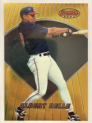 #ad 1996 Bowman#x27;s Best Albert Belle Gold #6 Baseball Cleveland Indians $1.99