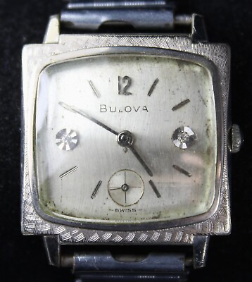 #ad Bulova 11AL 17j 10k RGP Watch w Gemstone Dial Vintage Runs $79.99