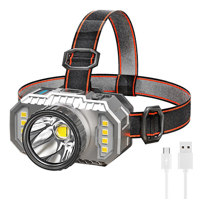 USB Rechargeable LED Headlamp Head Torch Power Display Lamp Light Waterproof US $13.69