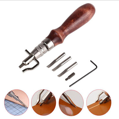 #ad Hot Sale 14cm Leather Stitching Tool Leather Trencher Leather Edger Beveler Kit $6.85