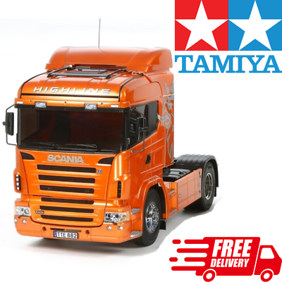 #ad Tamiya 1 14 Scania R470 Highline Orange Edition RC Semi Truck Tractor Car Kit $459.90