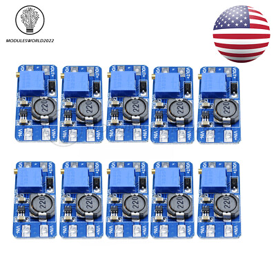 #ad 10PCS MT3608 DC DC Step Up Power Apply Booster 2A Power Module For Arduino US $10.24