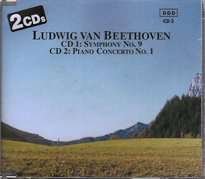 #ad Ludwig Van Beethoven: Symphony No. 9 Piano Concerto No. 1 CD 2 Disc Set Pilz $2.95