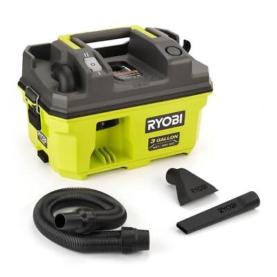 #ad USED RYOBI ONE 18V LINK Cordless 3 Gal. Wet Dry Vacuum Tool Only Greens PC $72.95