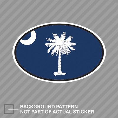 #ad South Carolina State Flag Oval Sticker Decal Vinyl V4 SC $21.96