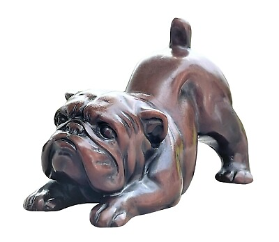 #ad English Bulldog Figurine Handmade Sculpture Hound Statue Paperweight Resin 4quot; $19.99