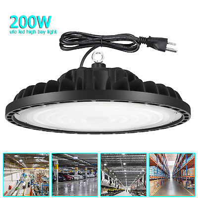 #ad UFO Led High Bay Light 200W Industrial Commercial Factory Shop Lighting Fixtures $37.34