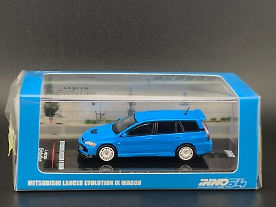 #ad Inno64 Mitsubishi Lancer Evolution IX Wagon Blue 1 64 $16.73