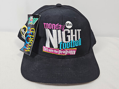 #ad Vintage ABC Monday Night Football Black Hat Cap Snapback Top of the World TAG $29.95