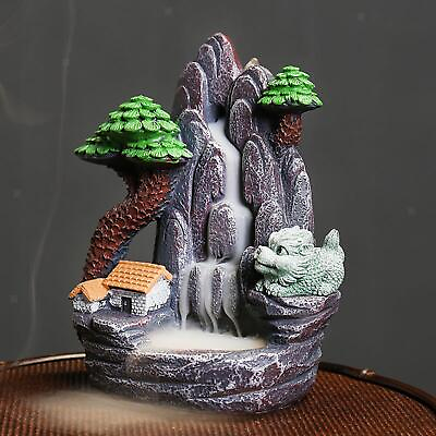 #ad Mountain Backflow Incense Burner Incense Cone Holder for Indoor Office Table $25.35