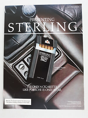#ad 1984 Sterling Special Blend Cigarettes Gear Shift Smoking Vtg Magazine Print Ad $9.99
