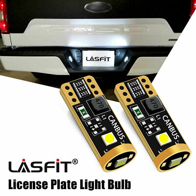 #ad #ad LASFIT T10 LED License Plate Light Bulbs 6000K Super Bright White 168 2825 194 $9.99