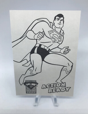 #ad Superman Brainiac Attack Coloring Card ACTION READY Mint DC Comics 1996 Rare $2.87