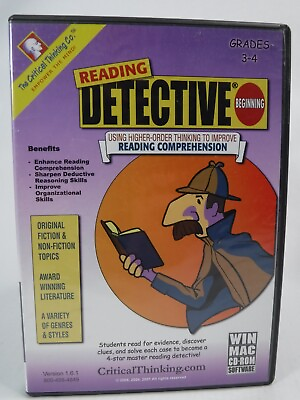 #ad Critical Thinking Reading Detective PC Mac School Educational Software Grade 3 4 $13.95