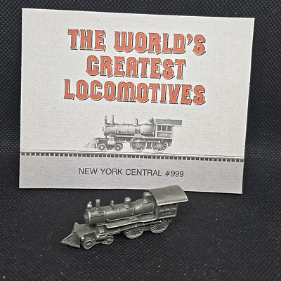 #ad 1985 Franklin Mint Pewter Train New York Central #999 World Greatest Locomotives $12.00