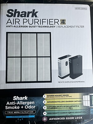 #ad Shark Air Purifier 4 Anti Allergen True HEPA Replacement Filter HE400 HE4FKPET $39.79
