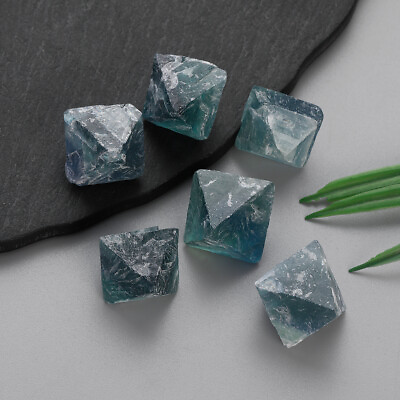 #ad 100g Package Natural Blue Fluorite Octahedron Crystal Mineral Crystal Healing US $16.45