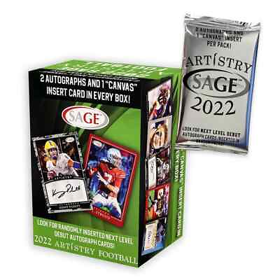 #ad #ad 2022 Sage ARTISTRY Football EXCLUSIVE Factory Sealed Blaster Box w 2 Autographs $14.75
