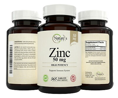 #ad Zinc 50mg High Potency Immune System Support Booster 365 Tablets $19.95