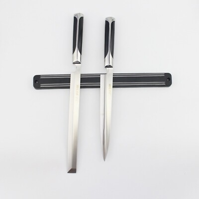 #ad Kitchen Wall Magnetic Knife Scissor Storage Holder Plastic Black Hang Cutter $6.36